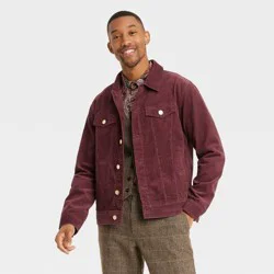 Houston White Adult Cord Jacket - Burgundy XL