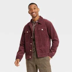 Houston White Adult Cord Jacket - Burgundy XL