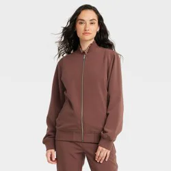 Houston White Adult Tailored Bomber Jacket - Brown L