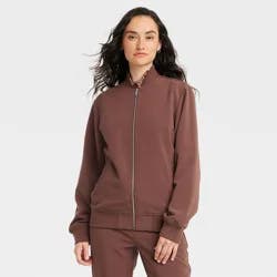 Houston White Adult Tailored Bomber Jacket - Brown L