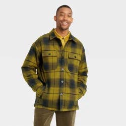 Houston White Adult Quilted Jacket - Moss Green Plaid L