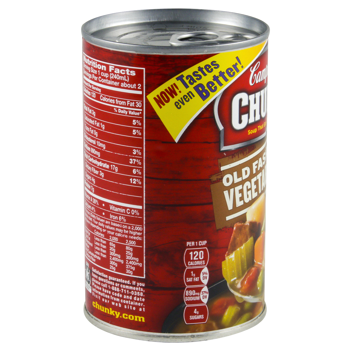 slide 4 of 8, Campbell's Chunky Old Fashioned Vegetable Beef Soup, 18.8 oz