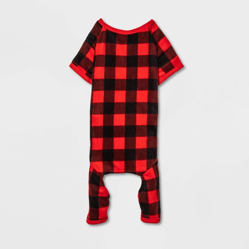 slide 2 of 5, Buffalo Check Matching Family Dog Pajamas - Wondershop™ Red/Black - M, 1 ct
