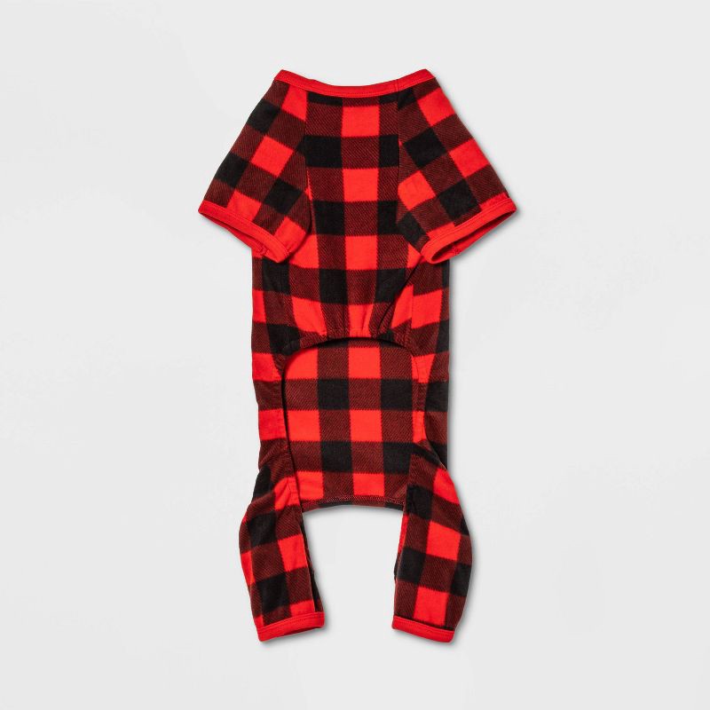slide 3 of 5, Buffalo Check Matching Family Dog Pajamas - Wondershop™ Red/Black - M, 1 ct