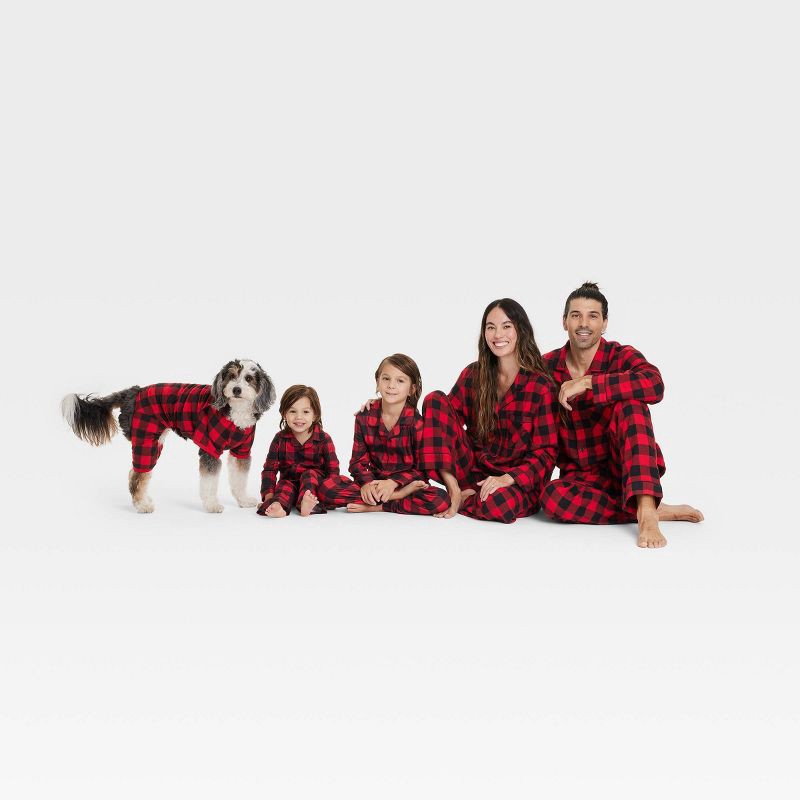 slide 4 of 5, Buffalo Check Matching Family Dog Pajamas - Wondershop™ Red/Black - M, 1 ct