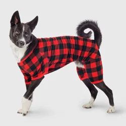 Buffalo Check Matching Family Dog Pajamas - Wondershop™ Red/Black - M