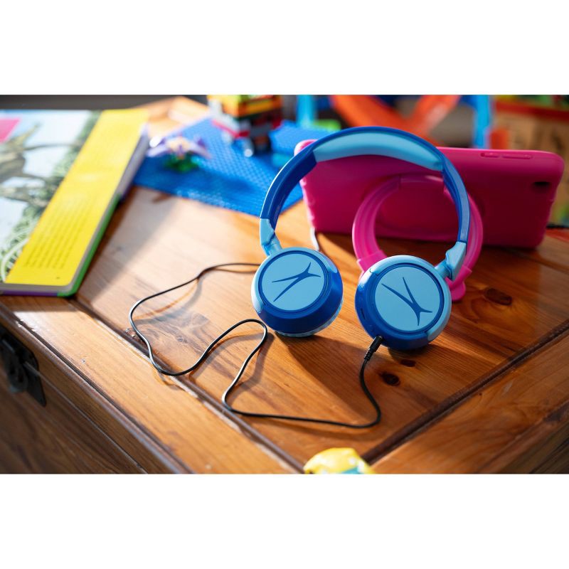 slide 7 of 11, Altec Lansing Kid Safe 2-in-1 Bluetooth Wireless Headphones - Hero Blue, 1 ct