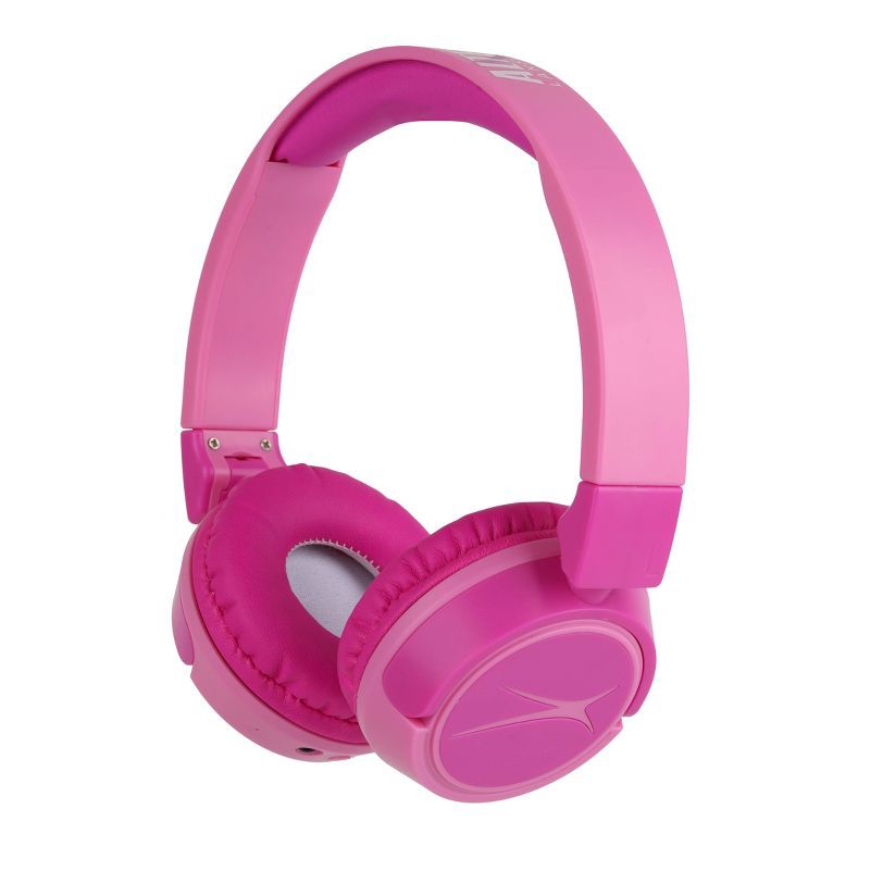 slide 7 of 11, Altec Lansing Kid Safe 2-in-1 Bluetooth Wireless Headphones - Princess Pink, 1 ct