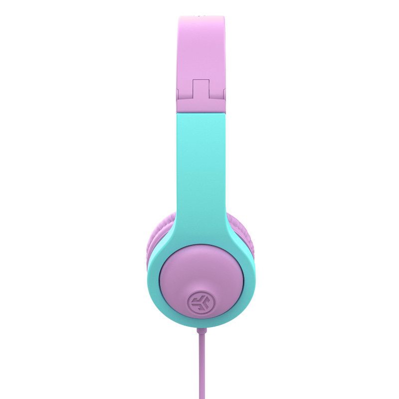 slide 6 of 14, JLab JBuddies Folding Gen 2 Kids Headphones - Purple/Teal: Wired On-Ear with 3.5mm Jack, 1 ct