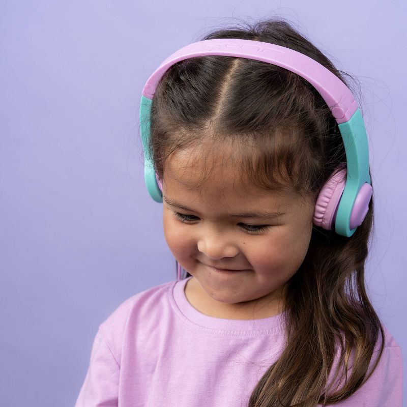 slide 11 of 14, JLab JBuddies Folding Gen 2 Kids Headphones - Purple/Teal: Wired On-Ear with 3.5mm Jack, 1 ct