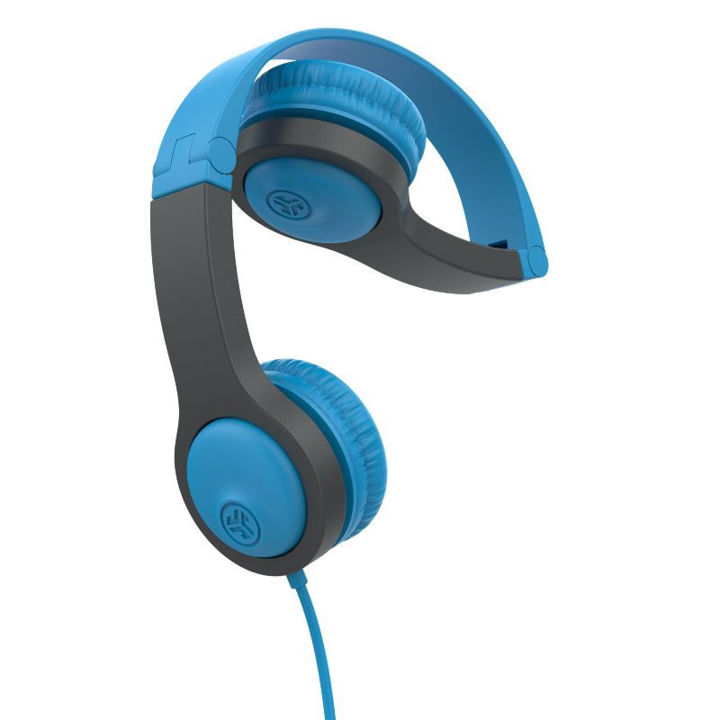 slide 5 of 18, JLab JBuddies Folding Gen 2 Kids Headphones - Blue/Gray: Wired, Foam Ear Cushion, 1 ct