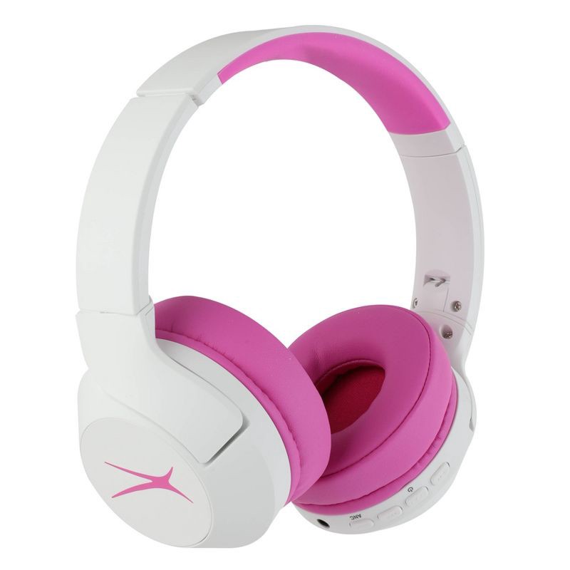 slide 1 of 7, Altec Lansing Kid Safe Active Noise Cancelling Bluetooth Wireless Headphones - Pop Pink, 1 ct