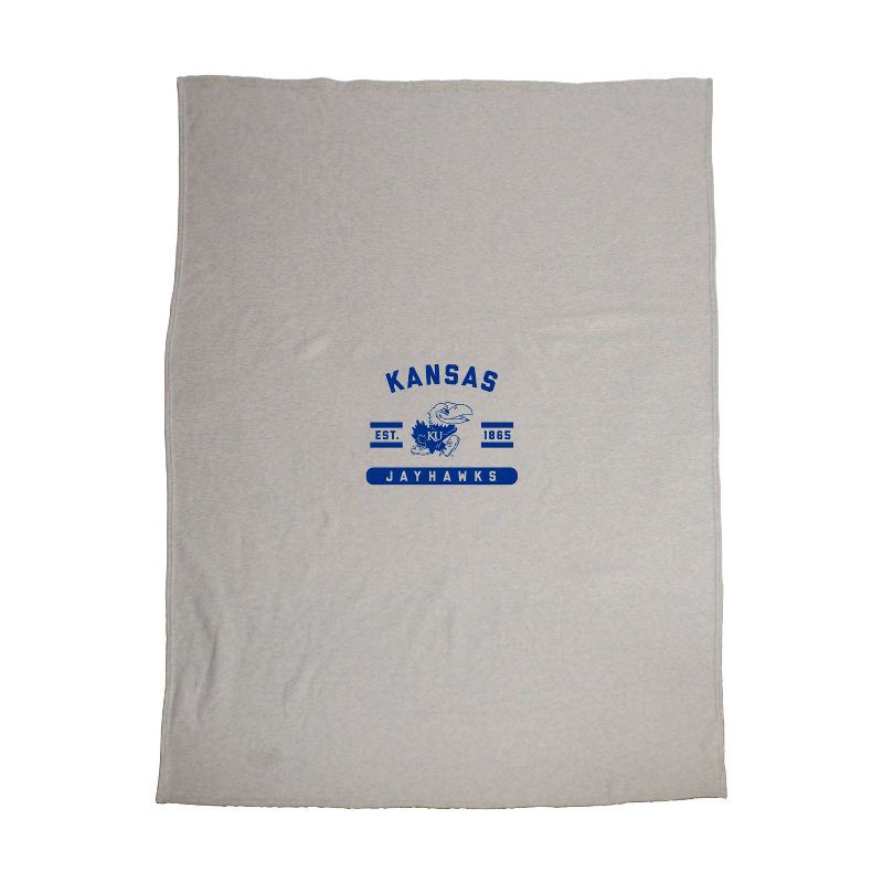 slide 1 of 2, 54" x 84" NCAA Kansas Jayhawks Sweatshirt Blanket, 1 ct