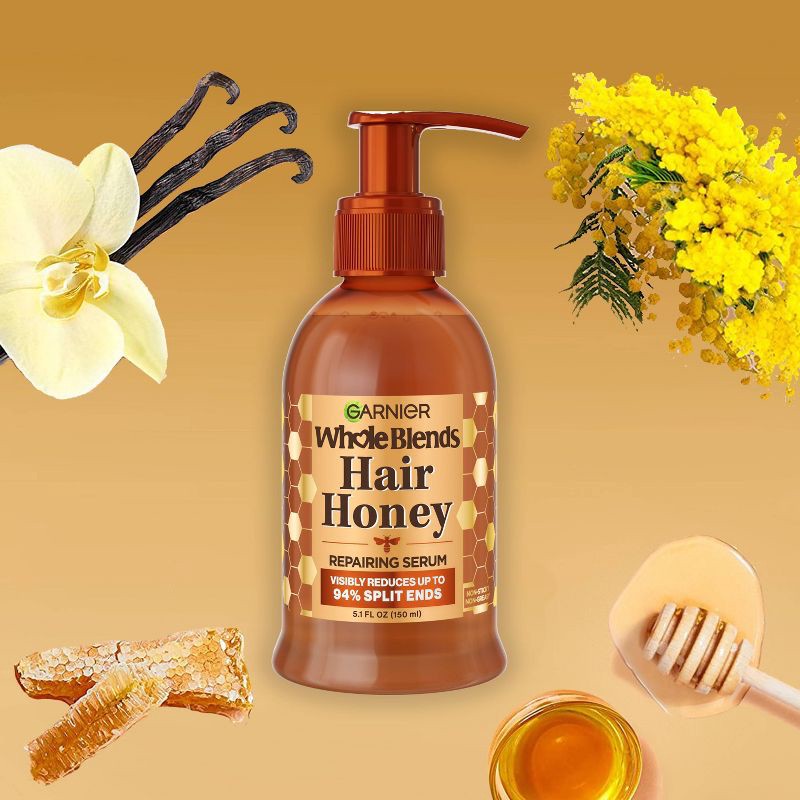 slide 2 of 12, Garnier Whole Blends Honey Treasures Hair Repairing Leave-In Serum - 5.1 fl oz, 5.1 fl oz