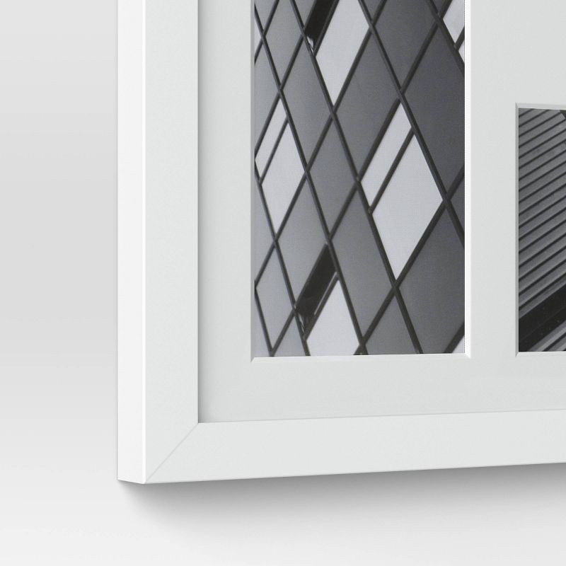 slide 4 of 4, 33"x14" Thin Collage Holds 12 Photo Frame White - Threshold™: Modern Wall Display, MDF Composite, 1 ct