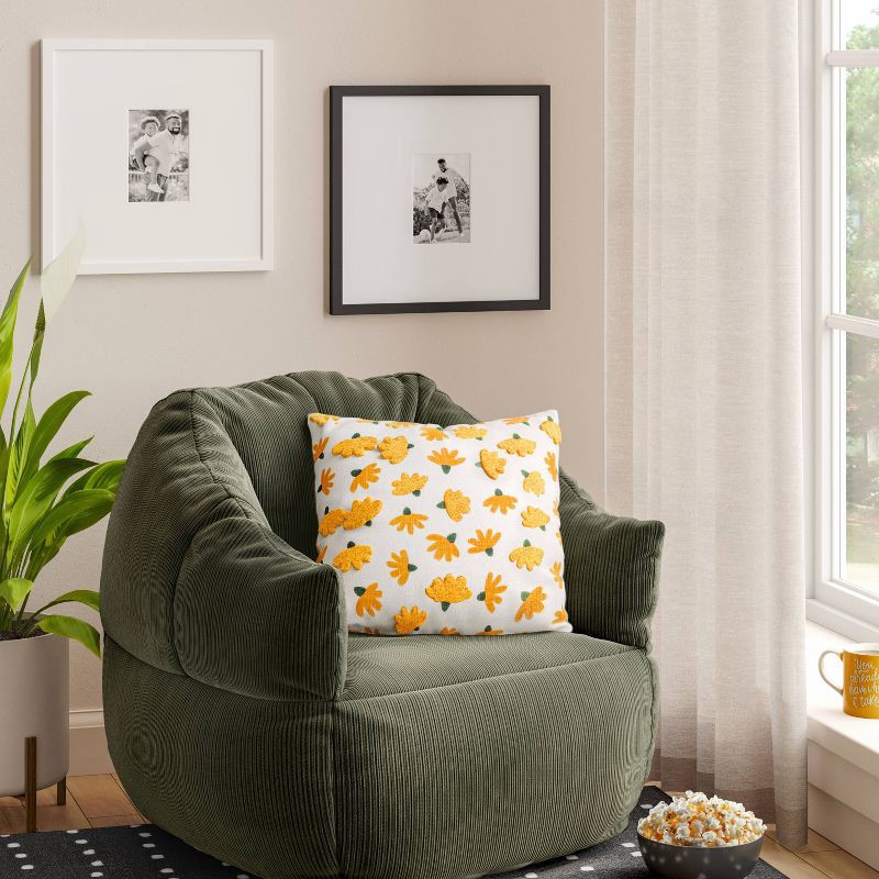 slide 2 of 4, 15"x15" to 4"x6" Square Wall Frame White - Threshold™: Modern Beveled Mat, MDF, Glass, 1 ct