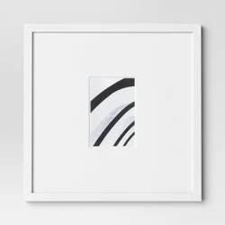 15"x15" to 4"x6" Square Wall Frame White - Threshold™: Modern Beveled Mat, MDF, Glass