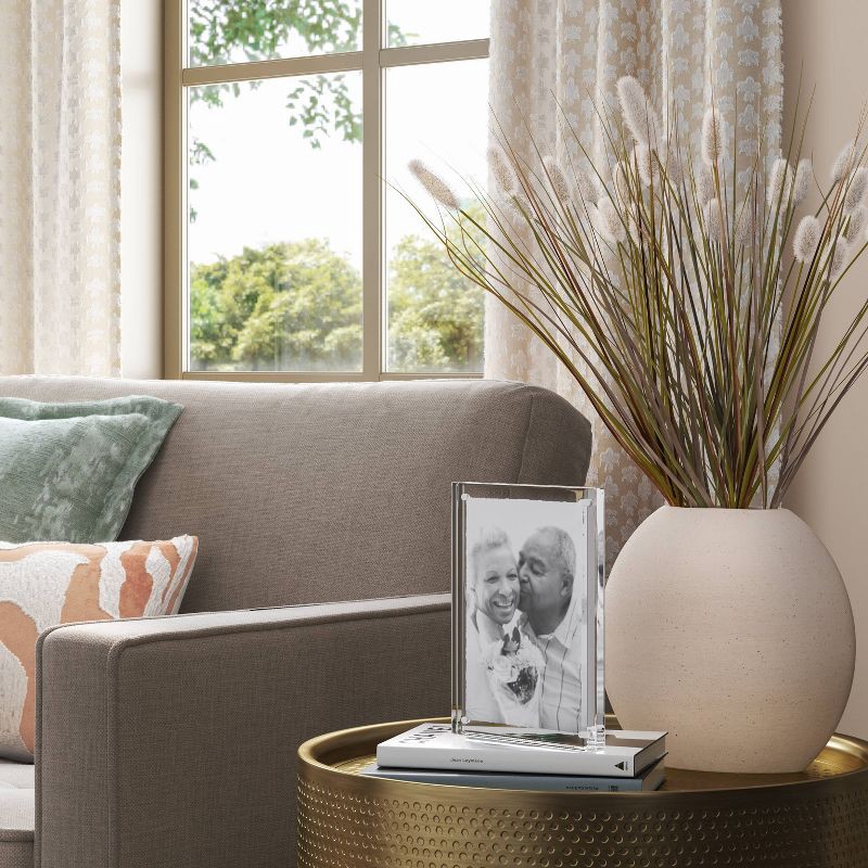 slide 2 of 4, 5"x7" Acrylic Block Image Frame Clear - Room Essentials™: Modern Tabletop Display, Versatile Orientation, 1 ct