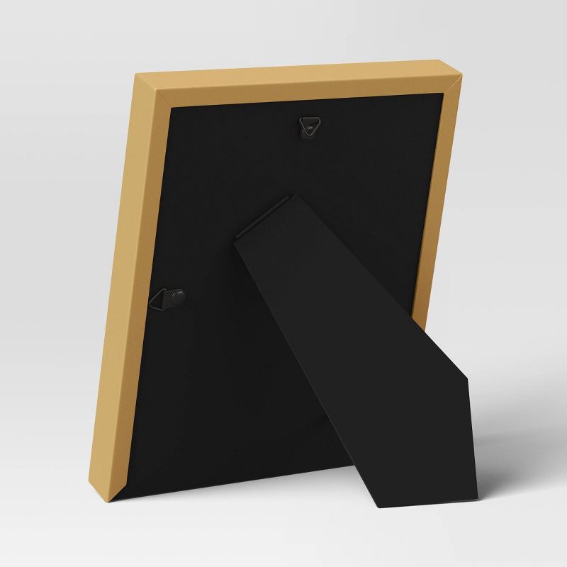 slide 4 of 4, 5"x7" Deep Profile Metal Table Frame Brass - Threshold™: Steel, Easel Back, Modern Style, 1 ct