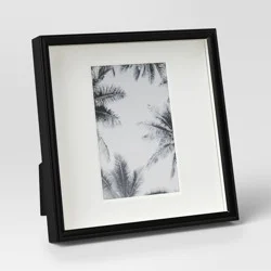 4"x6" Deep Profile Metal Table Frame Black - Threshold™: Modern Square Single Image Display with Easel Stand