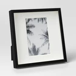 4"x6" Deep Profile Metal Table Frame Black - Threshold™: Modern Square Single Image Display with Easel Stand