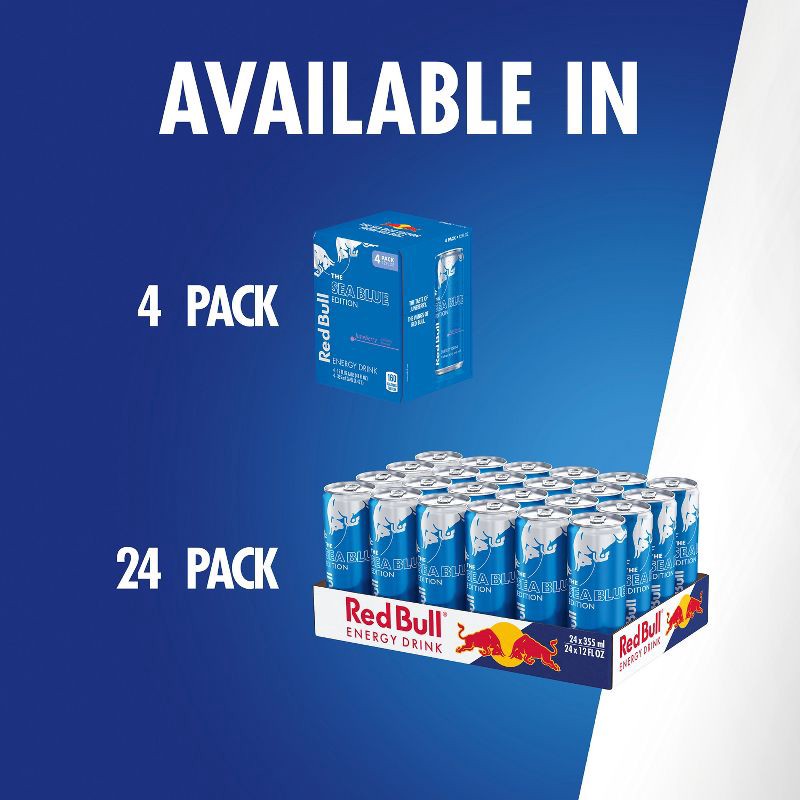 slide 8 of 10, Red Bull Sea Blue Edition Energy Drink - 12 fl oz Can, 12 fl oz