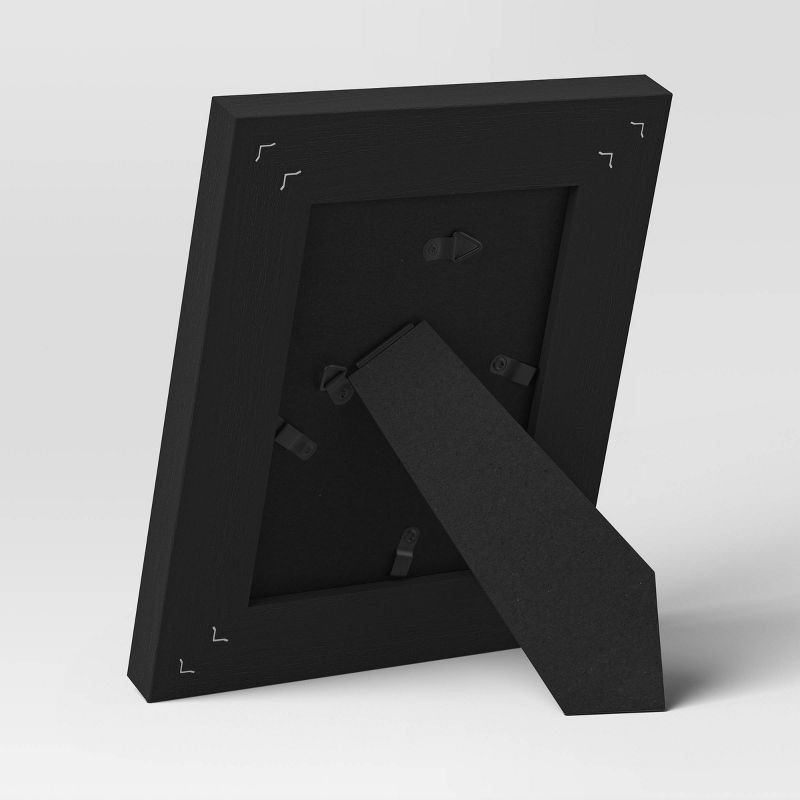 slide 5 of 5, 4"x6" Caning Table Frame Black - Threshold™: Modern Rectangle Picture Holder, Easel Back, Wall Mountable, 1 ct