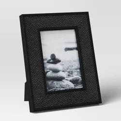 4"x6" Caning Table Frame Black - Threshold™: Modern Rectangle Picture Holder, Easel Back, Wall Mountable