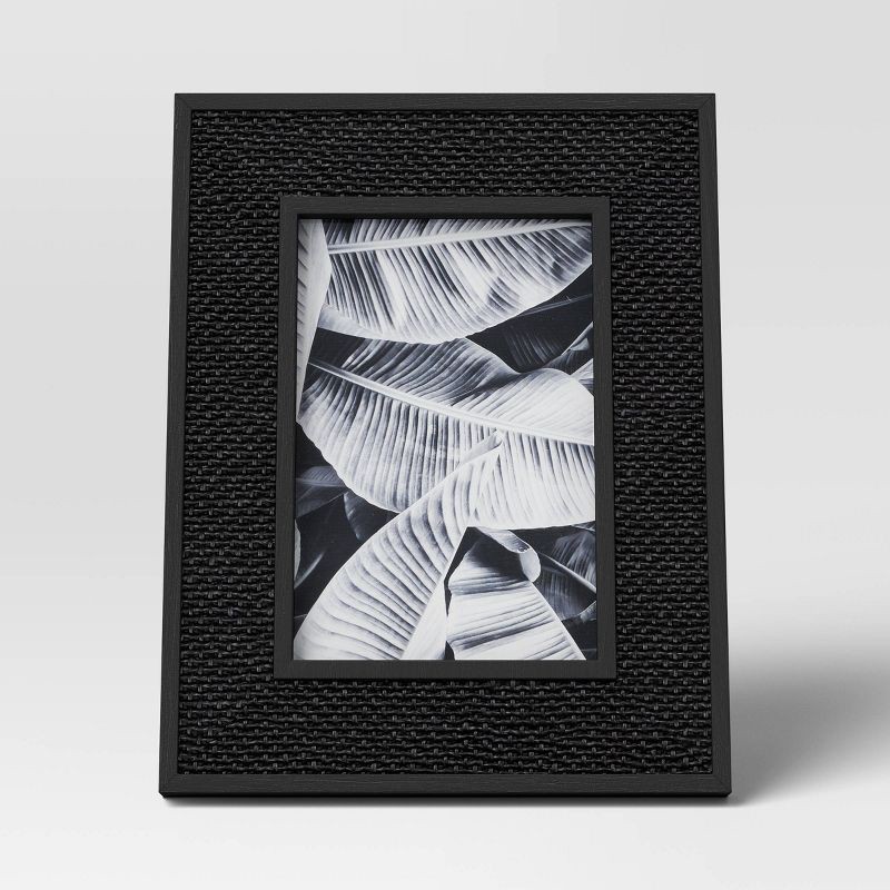 slide 3 of 4, 5"x7" Caning Table Frame Black - Threshold™: Modern Style, Wall & Tabletop Display, Easel Back, 1 ct