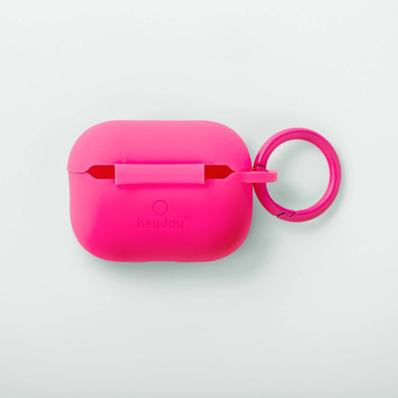 slide 3 of 3, Apple AirPods Pro (1/2 Generation) Recycled Silicone Case with Clip - heyday™ Neon Pink, 1 ct