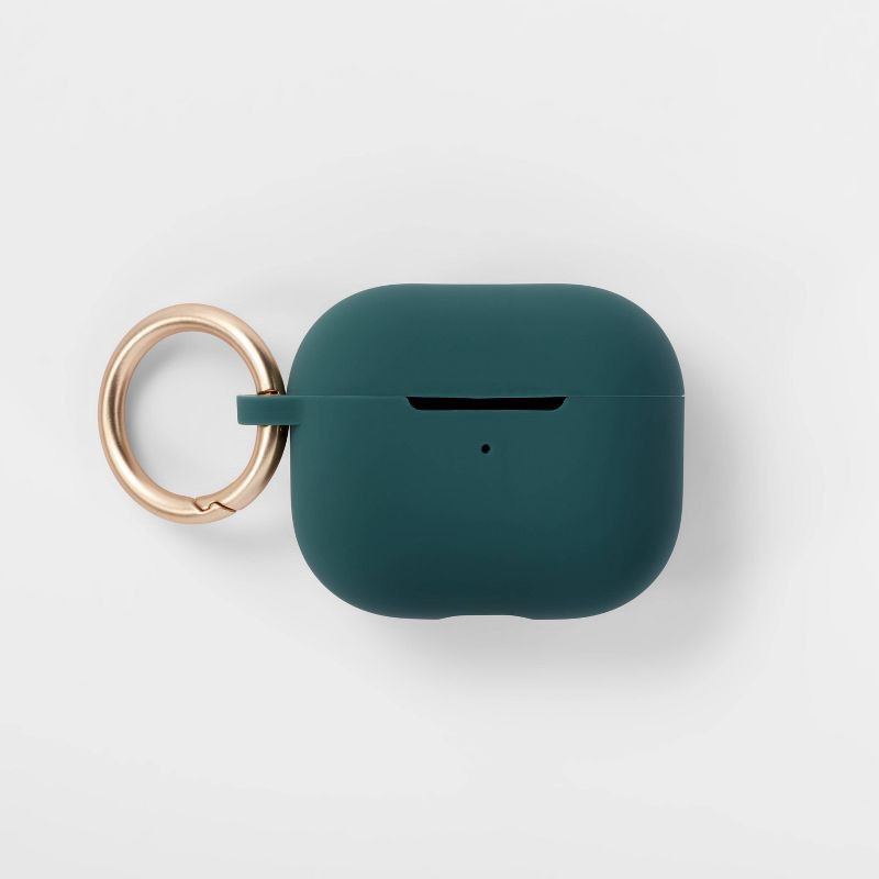 slide 1 of 3, AirPods (3rd Generation) Recycled Silicone Case with Clip - heyday™ Rain Teal, 1 ct