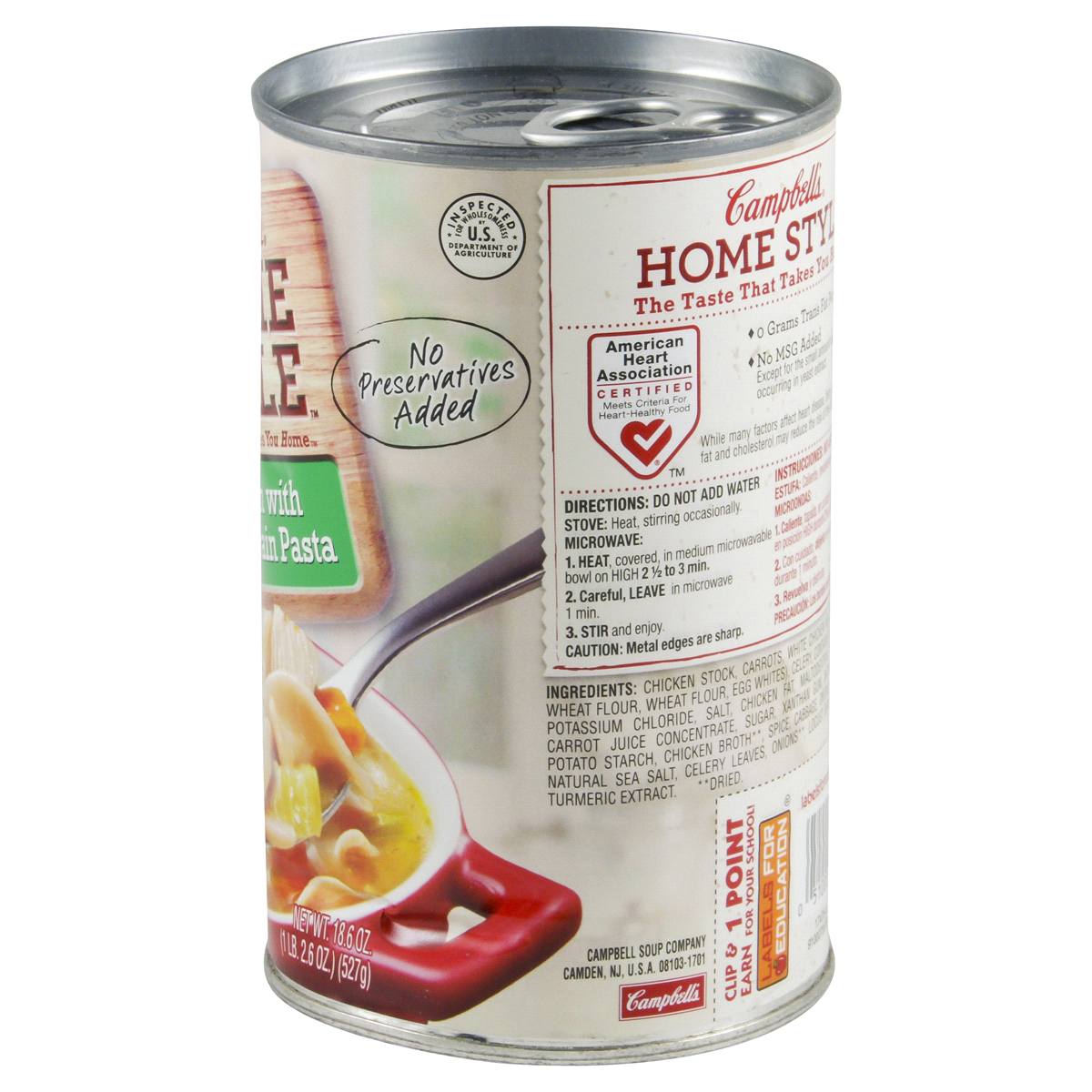 slide 4 of 4, Campbell's Homestyle Healthy Request Soup, Chicken Soup with Whole Grain Pasta, 18.6 Oz Can, 18.6 oz