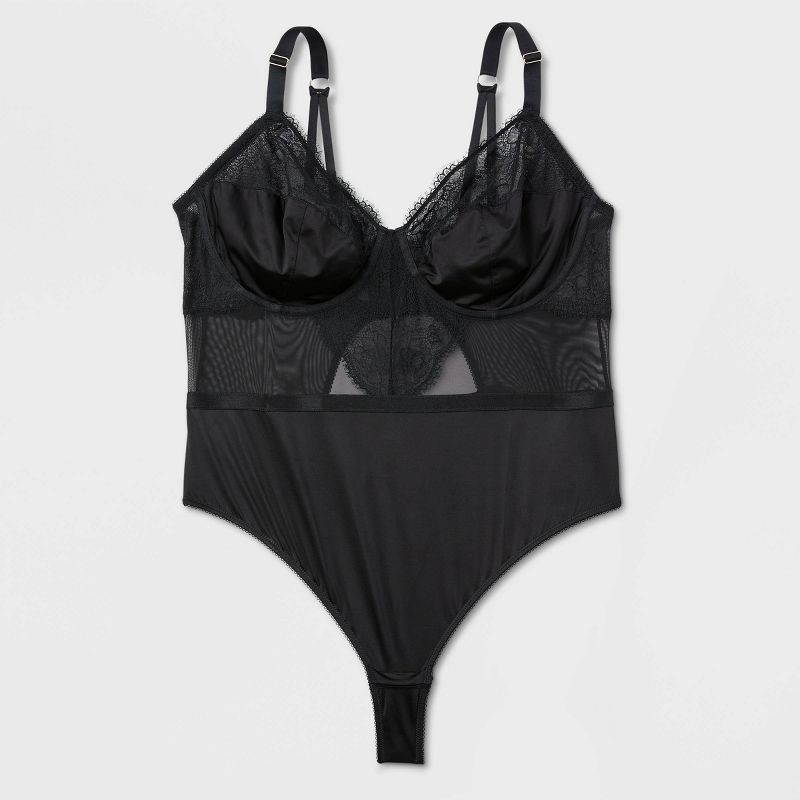 slide 4 of 5, Women's Underwire Lace Lingerie Bodysuit - Auden™ Black XXL, 1 ct