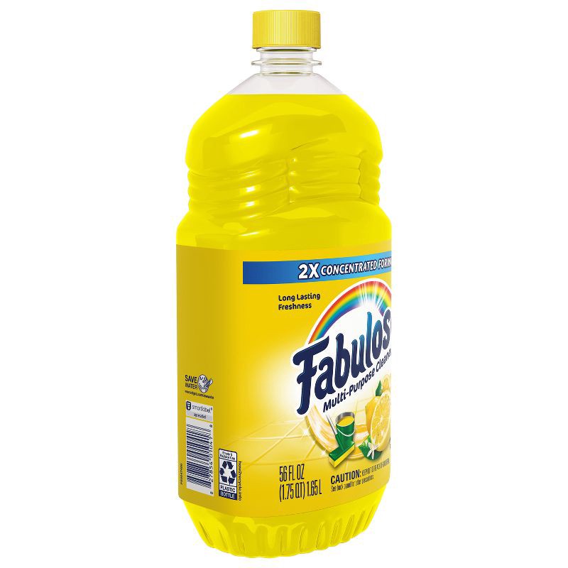 slide 10 of 12, Fabuloso Lemon Scent Multi-Purpose Cleaner - 2X Concentrated Formula Floor Cleaner - 56 fl oz, 56 fl oz