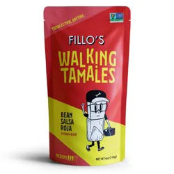FILLO's Walking Tamales Bean Salsa Roja - 4oz