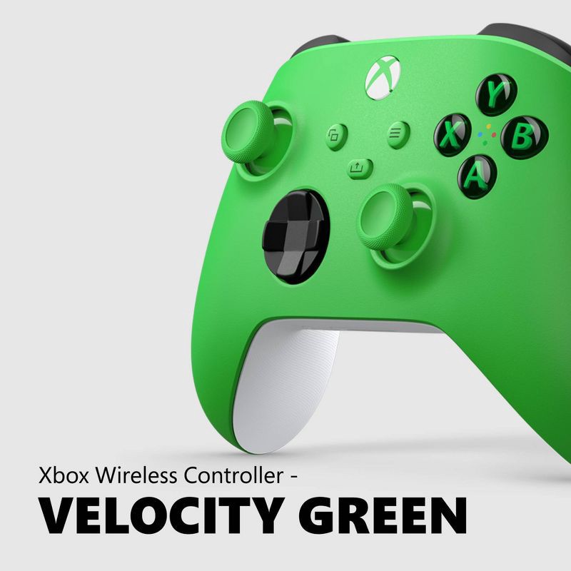 slide 2 of 7, Microsoft Xbox Series X|S Wireless Controller - Velocity Green: Bluetooth USB-C Joystick, 1 ct