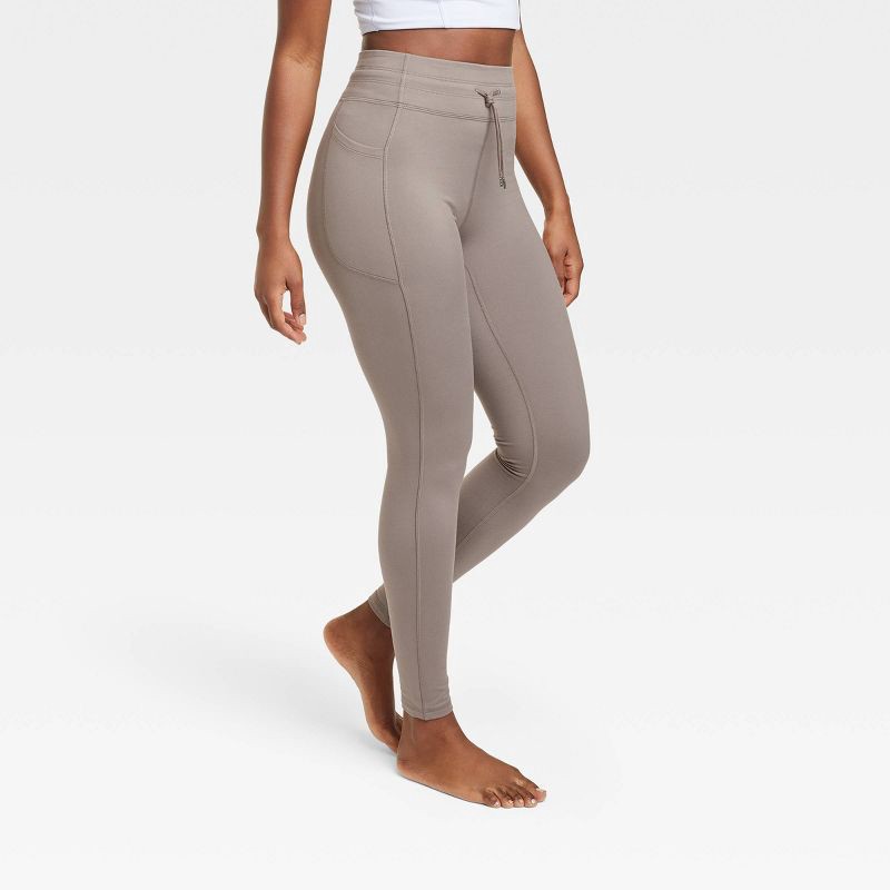 Women's Warm Simplicity Leggings - All in Motion Dark Brown L 1 ct