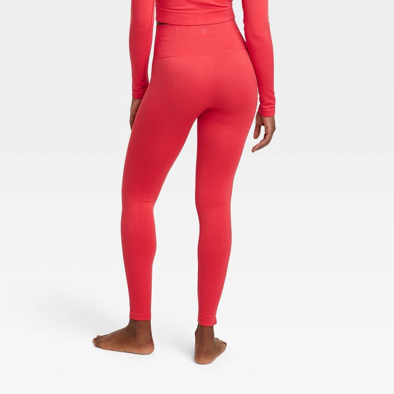 Women's Seamless High-Rise Leggings - All in Motion Red XL 1 ct