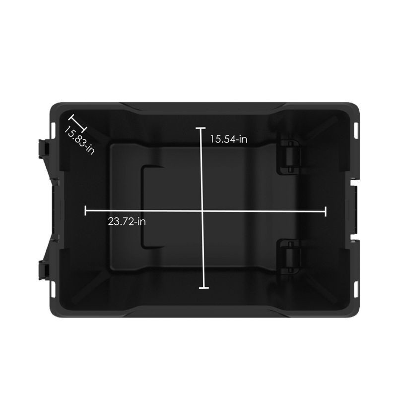 slide 6 of 6, 32gal XL Wheeled Latching Storage Tote Black - Brightroom™, 32 gal