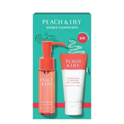 Peach & Lily Double Cleanse Skincare Set - 0.67 fl oz/2pc - Ulta Beauty: Gluten-Free, Vegan, Normal to Dry Skin
