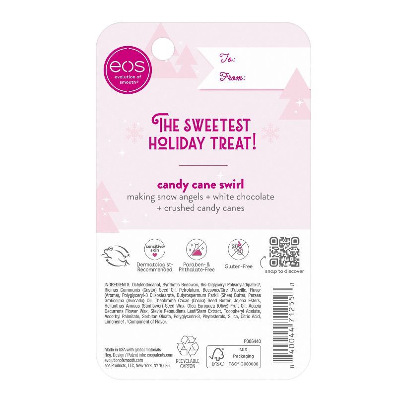 slide 9 of 9, eos Holiday Super Balm Tube - Candy Cane Swirl - 0.35 fl oz, 0.35 fl oz