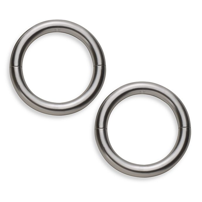 slide 1 of 1, Umbra Halo Floating Magnetic Tie Backs - Nickel, 2 ct