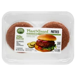 Opn Nat Plant Based Pea Protein Patties