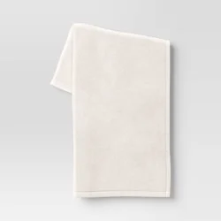 Plush Throw Blanket Ivory - Room Essentials™: Midweight, Recycled Polyester, Machine Washable, 50x60"