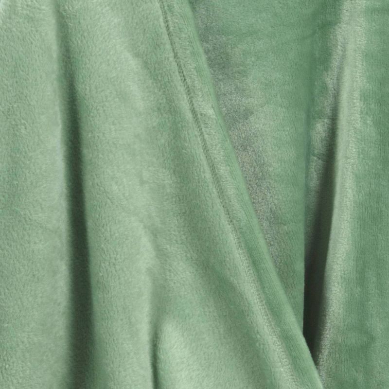 slide 4 of 4, Plush Throw Blanket Green - Room Essentials™: Soft, Midweight, Machine Washable, 50x60 inches, 1 ct