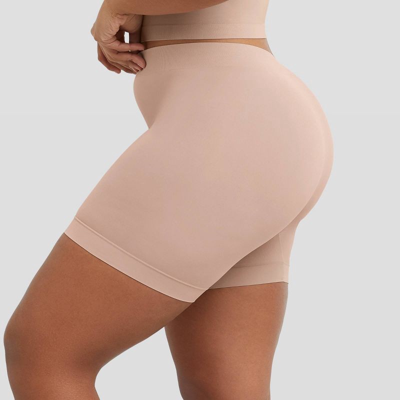 slide 2 of 4, Maidenform Women's Shapewear Seamless Smoothing Light Shaping Shorts MST003 - Evening Blush M: Nylon Spandex Knit, 1 ct