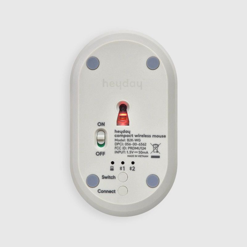 slide 5 of 5, Bluetooth Compact Mouse - heyday™ Gray: Compatible with Windows, macOS, Chrome OS, 1 ct