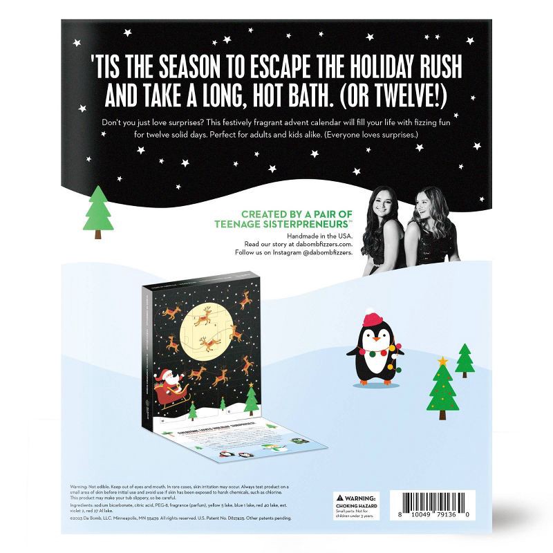 slide 4 of 4, Da Bomb Bath Fizzers Advent Calendar Bath Bomb Set - 20oz/12pc, 20 oz, 12 ct