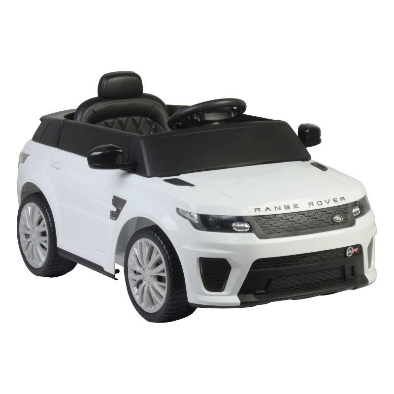 slide 1 of 4, Best Ride on Cars 12V Range Rover Powered Ride-On - White: Plastic, 3+ Years, 55 lbs Capacity, 55 lb