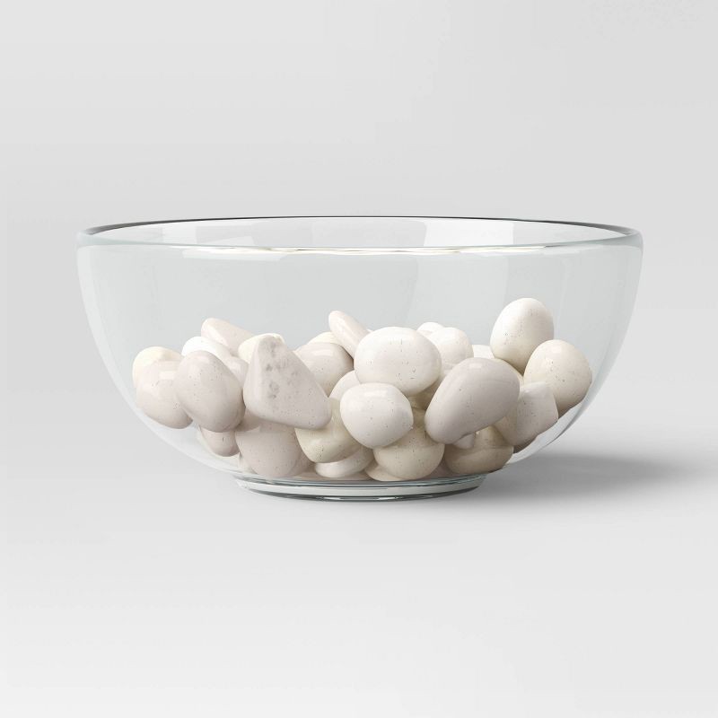 slide 1 of 3, River Stone Decorative Filler White - Threshold™: Polished Accent Pebbles for Home Decor, 4.8 lbs, 4.8 lb